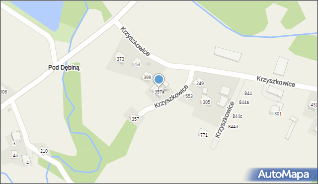 Krzyszkowice, Krzyszkowice, 357a, mapa Krzyszkowice