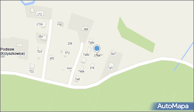Krzyszkowice, Krzyszkowice, 376a, mapa Krzyszkowice