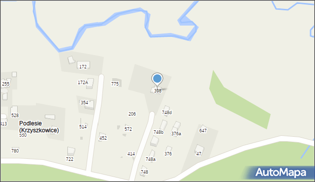 Krzyszkowice, Krzyszkowice, 398, mapa Krzyszkowice