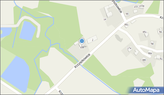 Krzyszkowice, Krzyszkowice, 436, mapa Krzyszkowice
