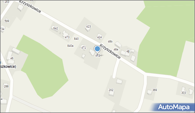 Krzyszkowice, Krzyszkowice, 472, mapa Krzyszkowice