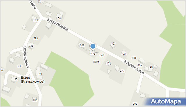 Krzyszkowice, Krzyszkowice, 473, mapa Krzyszkowice
