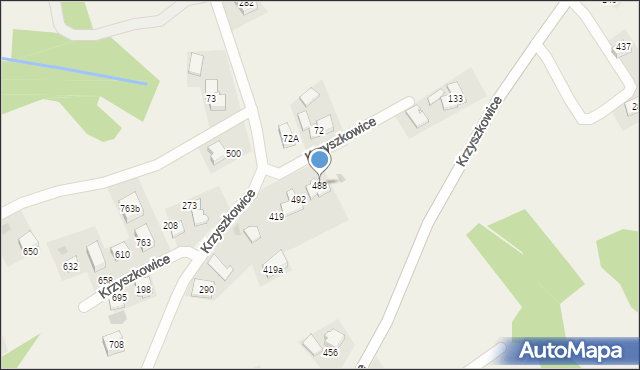 Krzyszkowice, Krzyszkowice, 488, mapa Krzyszkowice