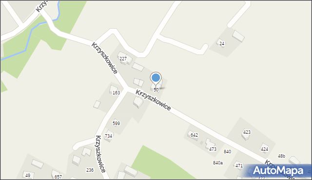 Krzyszkowice, Krzyszkowice, 50, mapa Krzyszkowice