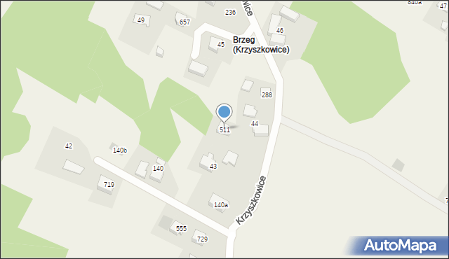 Krzyszkowice, Krzyszkowice, 511, mapa Krzyszkowice