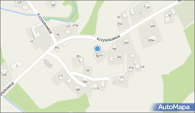 Krzyszkowice, Krzyszkowice, 59, mapa Krzyszkowice