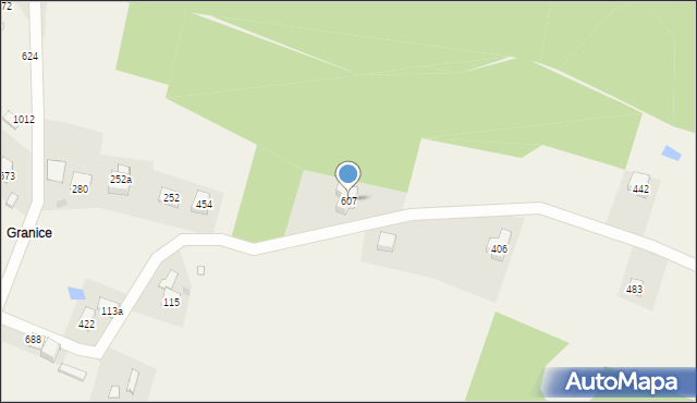 Krzyszkowice, Krzyszkowice, 607, mapa Krzyszkowice