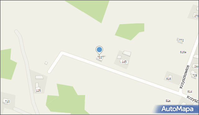 Krzyszkowice, Krzyszkowice, 711, mapa Krzyszkowice