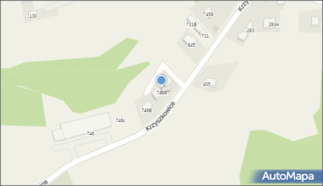 Krzyszkowice, Krzyszkowice, 746A, mapa Krzyszkowice