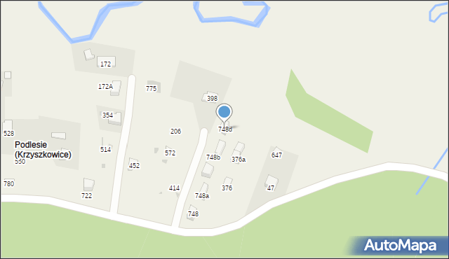 Krzyszkowice, Krzyszkowice, 748d, mapa Krzyszkowice