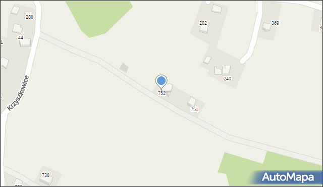 Krzyszkowice, Krzyszkowice, 752, mapa Krzyszkowice