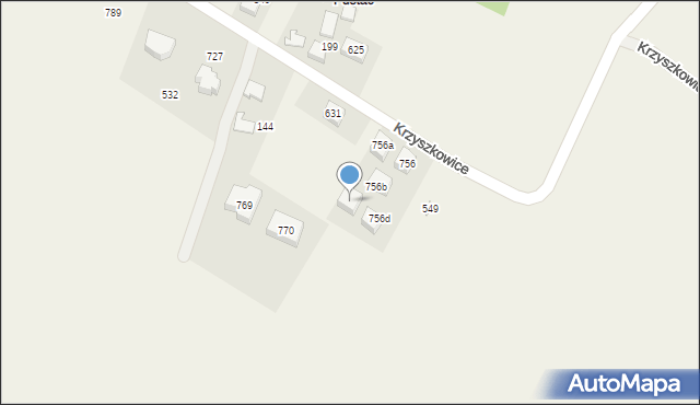 Krzyszkowice, Krzyszkowice, 756c, mapa Krzyszkowice