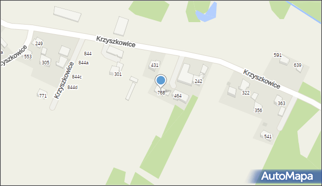 Krzyszkowice, Krzyszkowice, 768, mapa Krzyszkowice