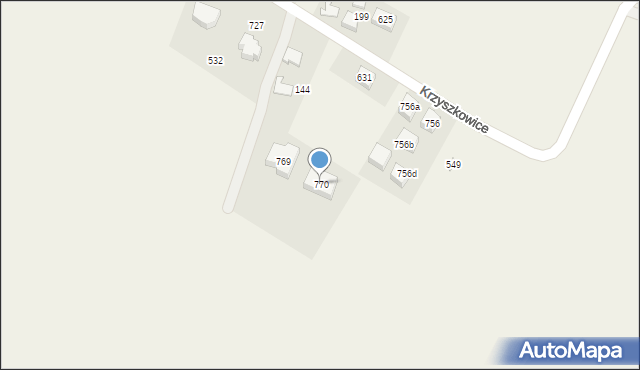 Krzyszkowice, Krzyszkowice, 770, mapa Krzyszkowice