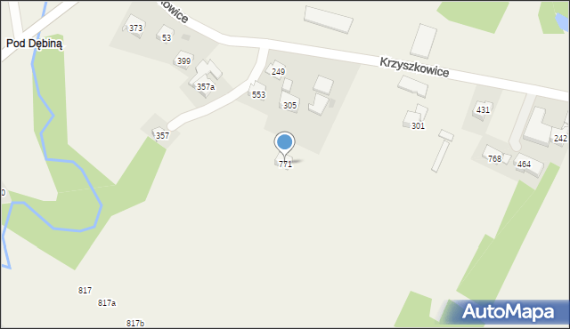 Krzyszkowice, Krzyszkowice, 771, mapa Krzyszkowice