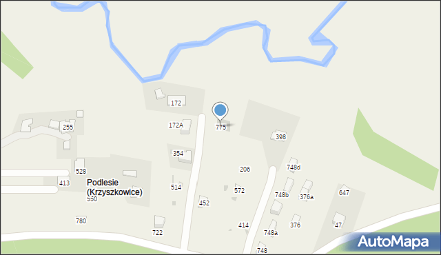 Krzyszkowice, Krzyszkowice, 775, mapa Krzyszkowice