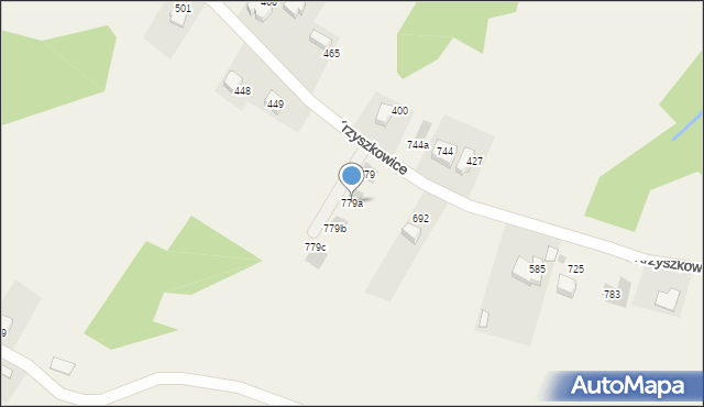 Krzyszkowice, Krzyszkowice, 779a, mapa Krzyszkowice