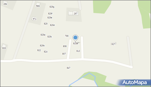 Krzyszkowice, Krzyszkowice, 813a, mapa Krzyszkowice