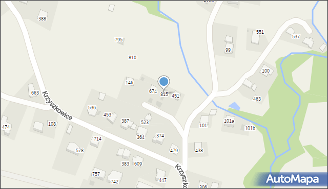 Krzyszkowice, Krzyszkowice, 815, mapa Krzyszkowice
