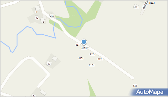 Krzyszkowice, Krzyszkowice, 817a, mapa Krzyszkowice