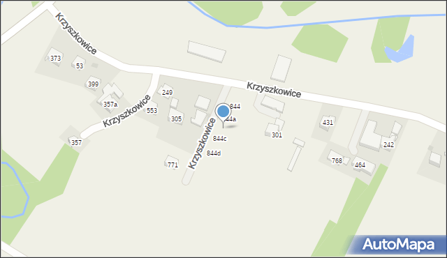Krzyszkowice, Krzyszkowice, 844b, mapa Krzyszkowice