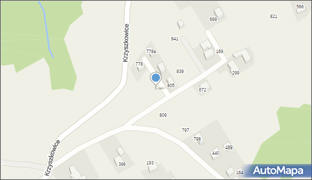 Krzyszkowice, Krzyszkowice, 848, mapa Krzyszkowice