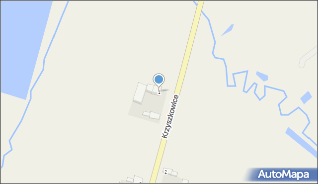 Krzyszkowice, Krzyszkowice, 1, mapa Krzyszkowice