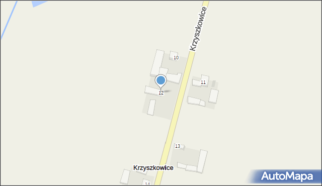 Krzyszkowice, Krzyszkowice, 12, mapa Krzyszkowice