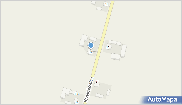 Krzyszkowice, Krzyszkowice, 16, mapa Krzyszkowice