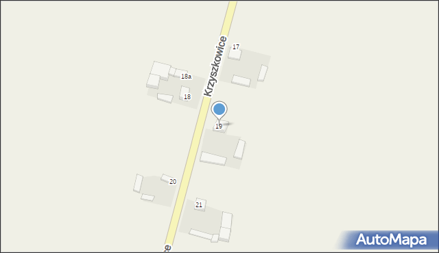 Krzyszkowice, Krzyszkowice, 19, mapa Krzyszkowice