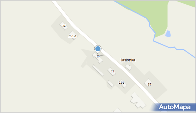 Krzywa, Krzywa, 20, mapa Krzywa