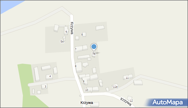 Krzywa, Krzywa, 7A, mapa Krzywa