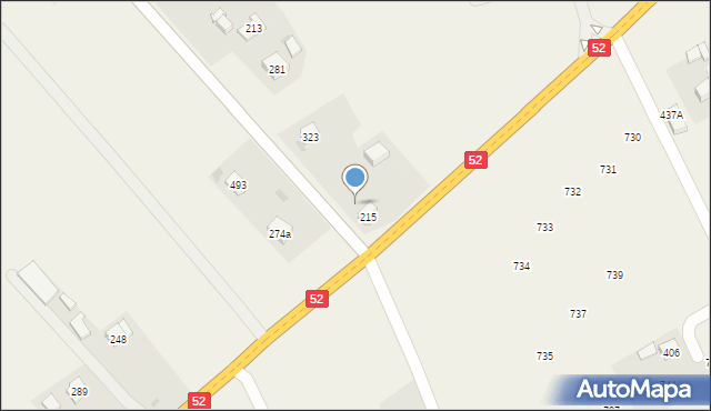 Krzywaczka, Krzywaczka, 215A, mapa Krzywaczka