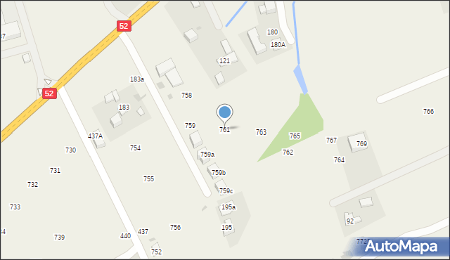 Krzywaczka, Krzywaczka, 761, mapa Krzywaczka