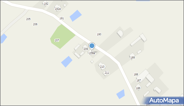 Krzywanice, Krzywanice, 209a, mapa Krzywanice