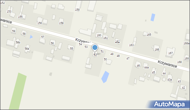 Krzywanice, Krzywanice, 52, mapa Krzywanice