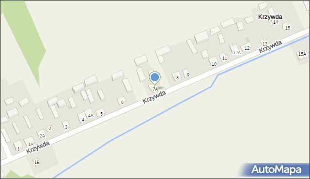 Krzywda, Krzywda, 7A, mapa Krzywda