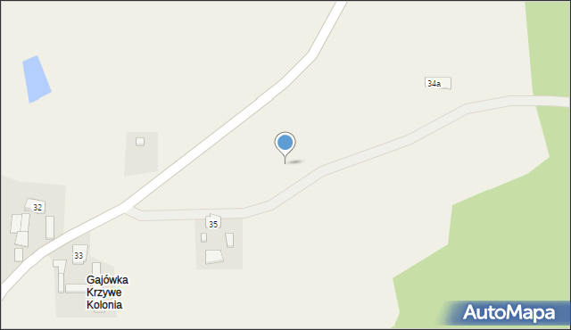 Krzywe, Krzywe, 34c, mapa Krzywe