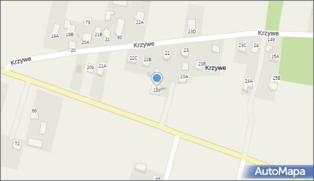 Krzywe, Krzywe, 22d, mapa Krzywe