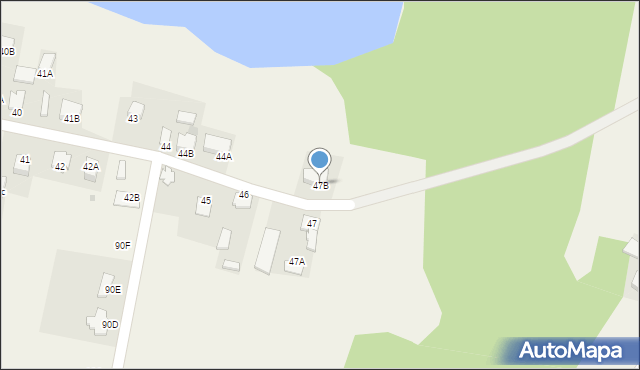 Krzywe, Krzywe, 47B, mapa Krzywe