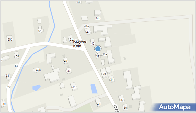 Krzywe Koło, Krzywe Koło, 38, mapa Krzywe Koło