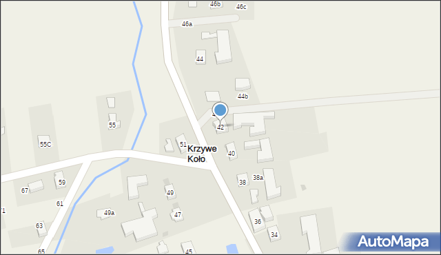 Krzywe Koło, Krzywe Koło, 42, mapa Krzywe Koło