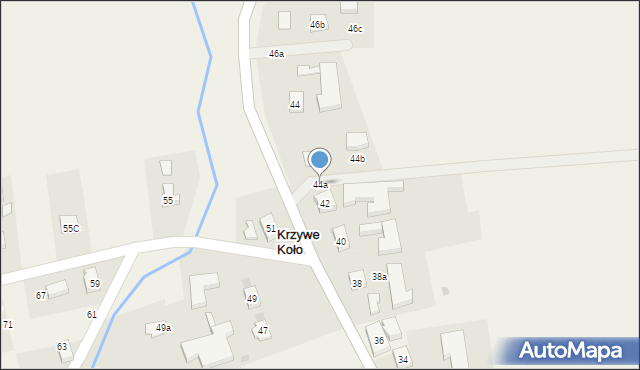 Krzywe Koło, Krzywe Koło, 44a, mapa Krzywe Koło