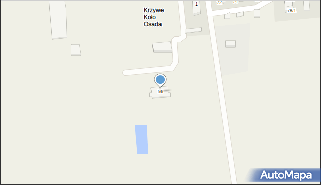 Krzywe Koło, Krzywe Koło, 56, mapa Krzywe Koło