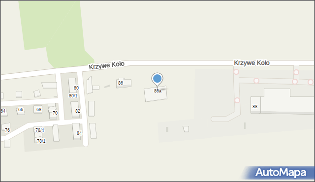 Krzywe Koło, Krzywe Koło, 86a, mapa Krzywe Koło