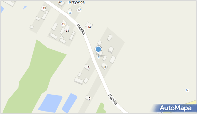 Krzywica, Krzywica, 8, mapa Krzywica