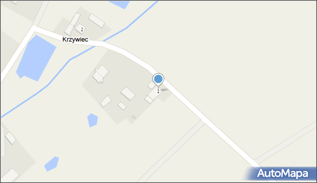 Krzywiec, Krzywiec, 1, mapa Krzywiec