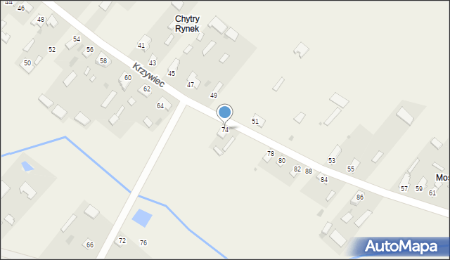 Krzywiec, Krzywiec, 74, mapa Krzywiec