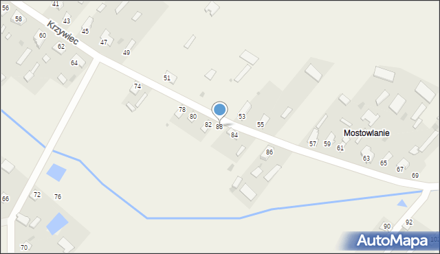Krzywiec, Krzywiec, 88, mapa Krzywiec
