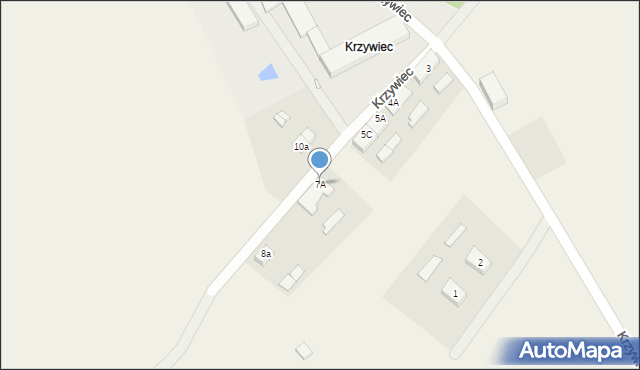 Krzywiec, Krzywiec, 7A, mapa Krzywiec